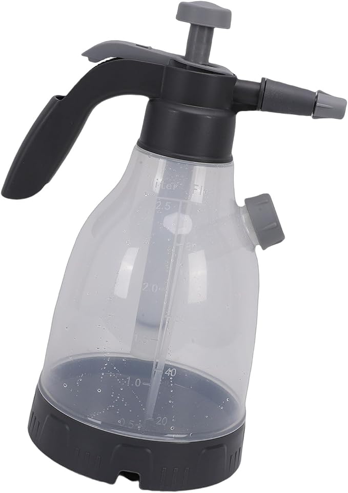 YUYTE Hand Pump Sprayer, 3L 0.8Gallon Pressurized Spray Bottle with 360 Rotating Adjustable Nozzle and Side Liquid Filling Port, for Garden and Car