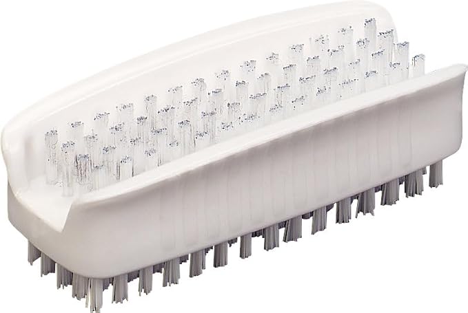 SPARTA 3623900 Plastic Hand Brush, Nail Brush With Polypropylene Bristles For Kitchens, Homes, Restaurants, 3.5 Inches, White, Dual Sided