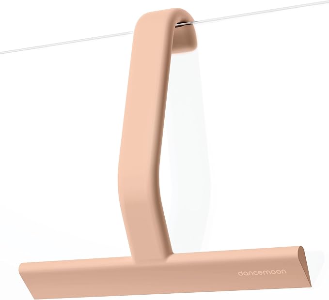 JustHang Shower Squeegee with Built-in Hook, 10-Inch Terracotta | Award-Winning Design, All-One-Piece Soft-Touch Silicone, for Glass Door, Bathroom, Window, Mirror, Tile Wall, Car