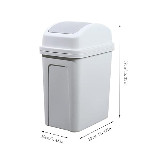 5.5 Gallon Pink Trash Can with Swing Lid, Small Slim Compact Plastic Bathroom Garbage Can,Easy to Clean,Detachable Trash Bin for Bedroom,Kitchen,Restroom,Dorm Room,Bathroom,Office