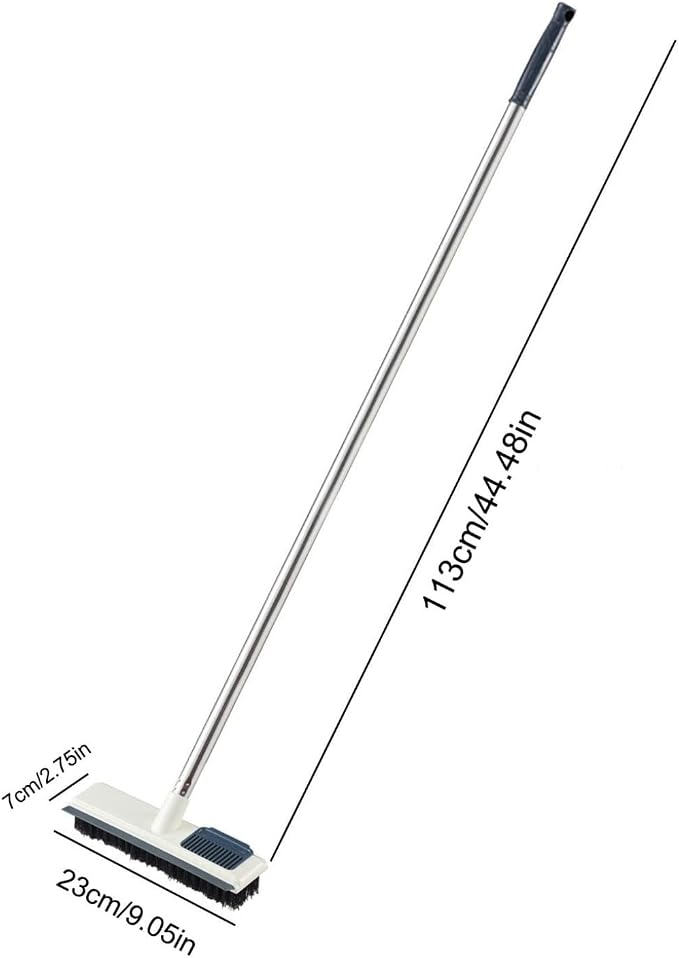 Floor Brush, 2 in 1 Floor Scrub Brush, Scrub Brush with Long Handle,Grout Brush with Long Handle, Scrub Brushes for Cleaning, Deck Scrub Brush,Cleaning Brush for Cleaning Bathroom Patio Kitchen Wall
