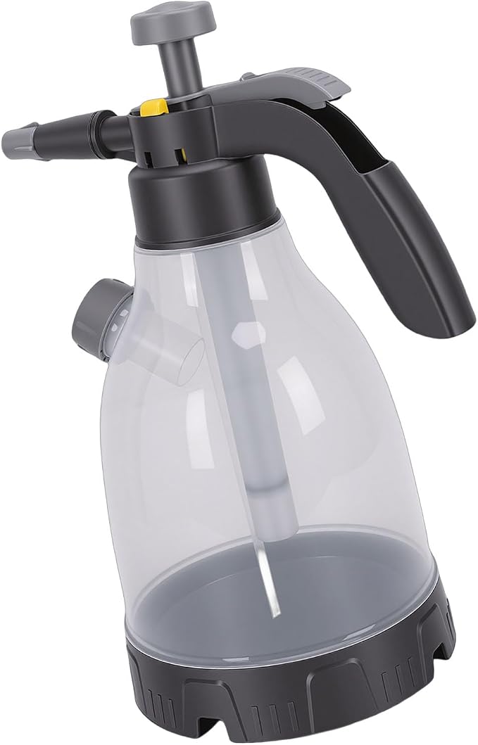 YUYTE Hand Pump Sprayer, 3L 0.8Gallon Pressurized Spray Bottle with 360 Rotating Adjustable Nozzle and Side Liquid Filling Port, for Garden and Car