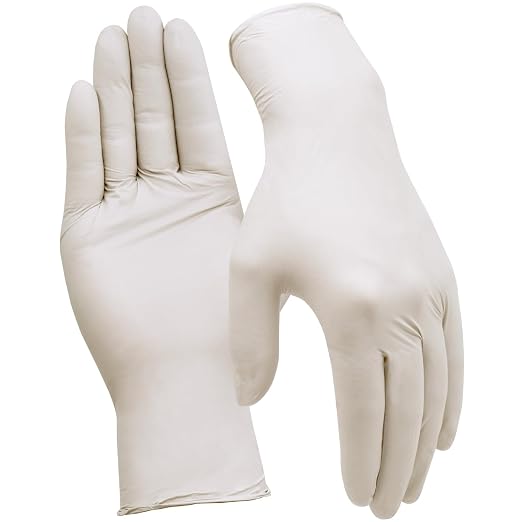 Disposable Nitrile Gloves, 4 Mil, Gray, Medium/8, 100 Count | Latex-Free, Powder-Free, Food-Safe for Cooking Cleaning and Food Prep