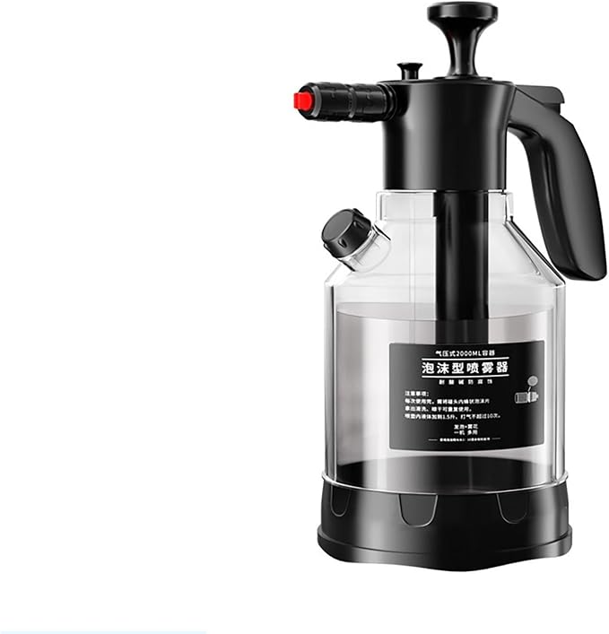 Hand Pressurized Spray Bottle 2L Foam Sprayer Foaming Pump Sprayer Foaming Spray Bottle with Air Pressure for Car Wash Home Cleaning Watering Flowers