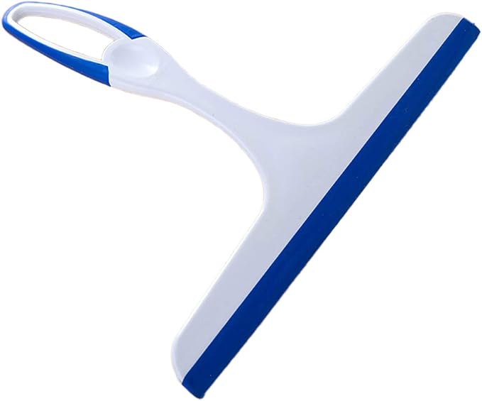 Shower Squeegee Window Glass Wiper Cleaner Heavy Duty Window Scrubber for Bathroom Kitchen Car Tool, Blue