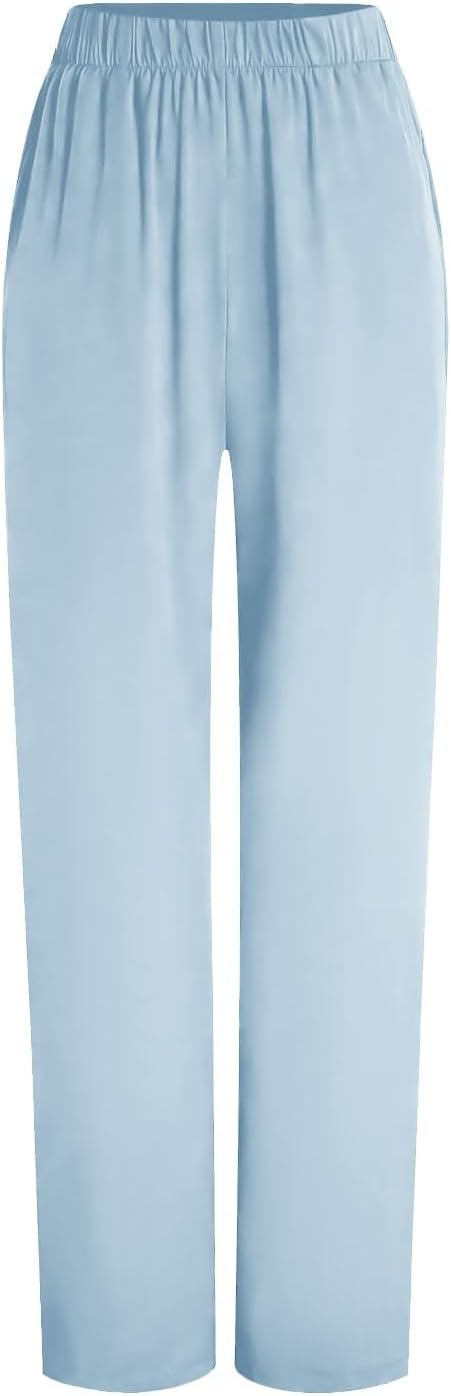 2026 Housekeeping Uniform Cleaning Uniforms - Button V Neck Top & Pants with Multi Pockets - Scrubs for Women
