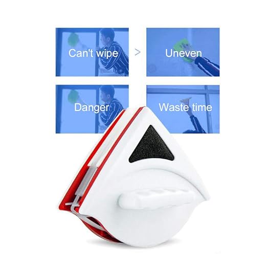 MIFXIN Magnetic Window Cleaner Glass Wiper Double Side Cleaning for 15-24mm Double Glazed High-Rise Window Glass Surface Magnetic Strong Cleaning Brush Tool
