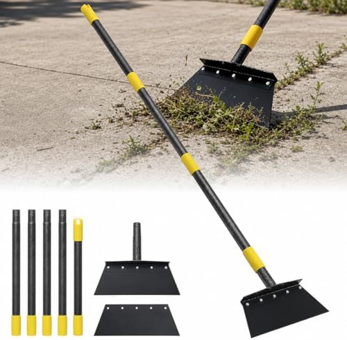 Ice Scraper, Snow Shovel, 2 Spades, 74" Detachable Garden Flat Shovel Scraper, Multifunctional Garden Cleaning Shovels,Heavy Duty Floor Scrapers for Weeding, Edging, Driveway Snow Ice Removal