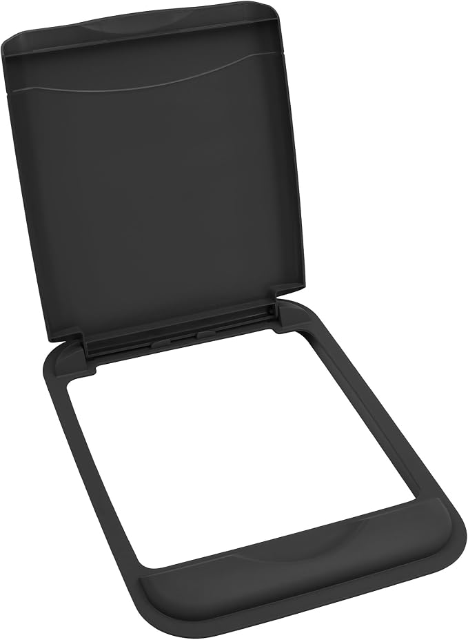 Rev-A-Shelf 50 Qt Under Sink Garbage Can Lid for Base Kitchen and Bathroom Cabinet, Replacement Plastic Trash Bin Lid Only, Black, RV-50-LID-18-1