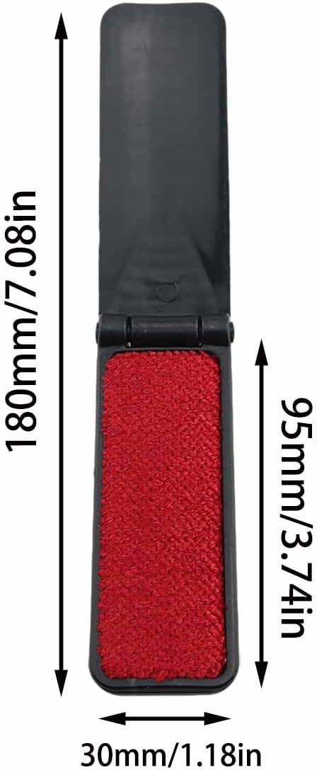 4PCS Collapsible Portable Lint Remover Brush Clothes Plastic Lint Roller for Furniture Sofa Pet Hair Fabric Lint Removal Tool Length 7.08in Black