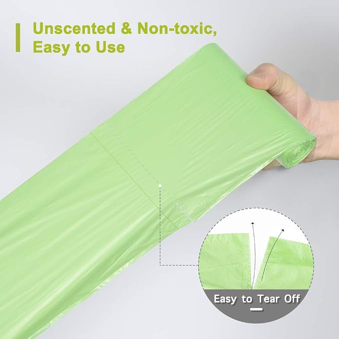 Jaoul Trash Bags 2.6 Gallon, Small Garbage Bags, Strong & Unscented Mini Trash Bags for Kitchen, Bathroom, Office, Restroom, Car, Black, 80 Counts