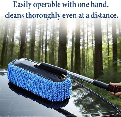 Car Duster Exterior, 30 Inch Car Duster Interior with Extendable Pole