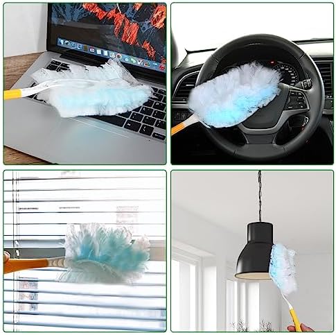 Duster Refills Static Dust Removal Compatible with Swiffer for Dusting 30ct | Disposable Alternative Replacement Head for Swiffer Duster Refills,for Dusting Electronics,Furniture,Blinds,Ceiling Fans