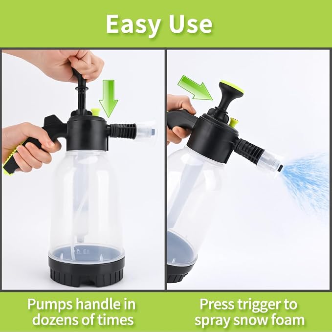 Bear Force Hand Pump Foam Sprayer, Hand Pressurized Snow Foam Cannon 75 oz for Cleaning & Washing, for Home Garden & Car Detailing