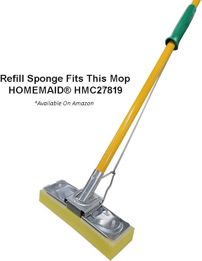 HOMEMAID® 9" Butterfly Sponge Mop - Replacement Refill Sponge Head / Made in USA