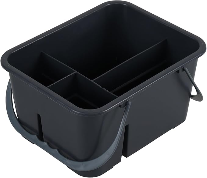 Bringer Small Plastic Cleaning Caddy, Portable Organizer Tote | Lightweight Carry Handle, Multipurpose for Cleaning Supplies, Laundry, Kitchen, Bathroom and Garage Storage
