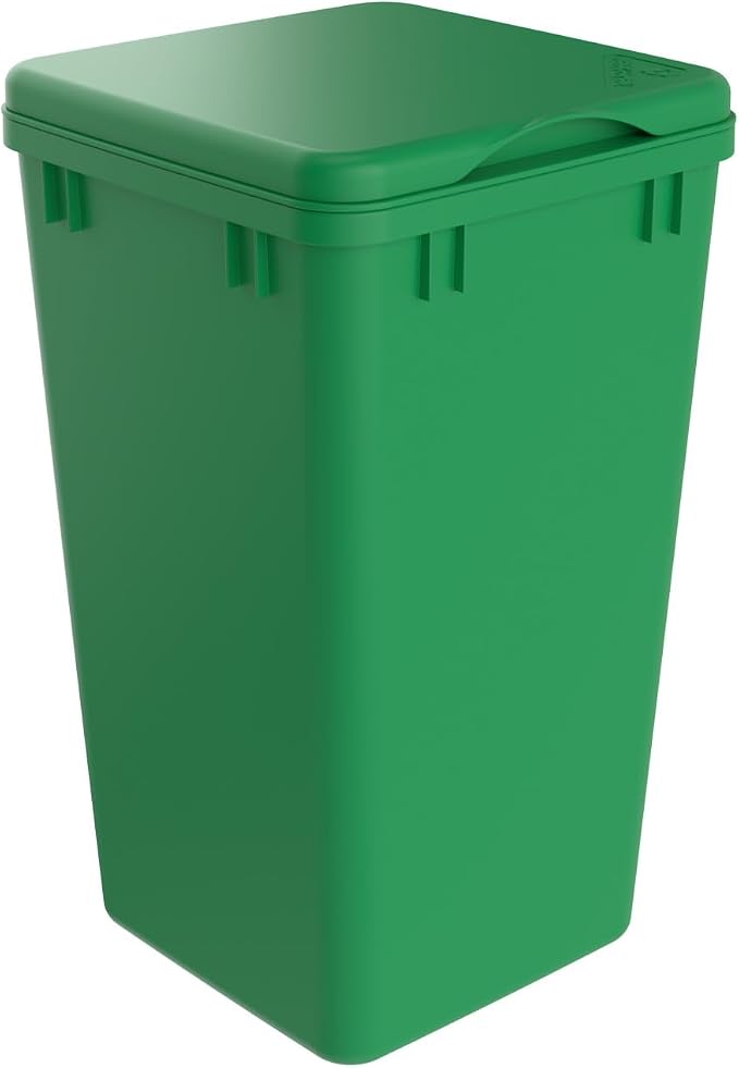 Rev-A-Shelf 27 Qt Under Sink Garbage Can Lid for Base Kitchen and Bathroom Cabinet, Replacement Plastic Trash Bin Lid Only, Green, RV-1024-LID-G-1