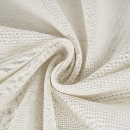 NICETOWN Linen Farmhouse French Door Curtain No Drill Blinds for Windows, Ivory Solid Cordless Blinds for Farmhouse Door Window Covering with Light Filgtering, W26 x L72, 1Pc