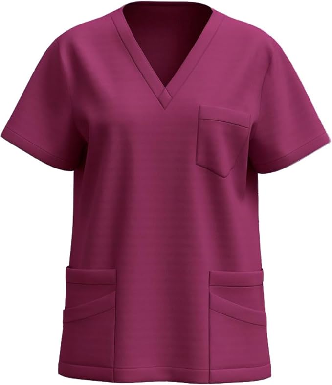 Women Nursing Scrubs Tops Housekeeping Uniform 2026 Women's Scrub Tops Cleaning Clothes for Cleaning Jobs