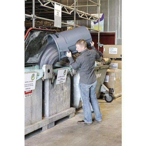 Rubbermaid Commercial Products Brute Heavy-Duty Round Vented Trash Can Without Lid, 55-Gallon, Red, for Landscapers/Construction/Restaurant/Stadium/Back of House/Office/Warehouse/Home