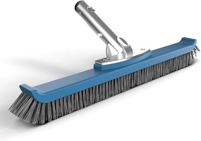 KEMANO Heavy Duty Deck/Pool Scrub Brush - Industrial-Grade Silicon Carbide Bristles & Reinforced Frame for Patio, Wood Decking, Concrete & Poolside Surfaces - Deep Cleaning for Algae, Stains & Grim