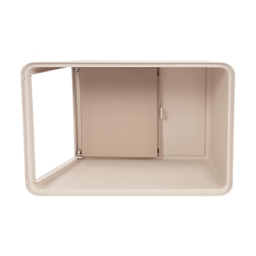 8-Gallon/30L Slim Trash Can with Lid, Modern Kitchen & Office Tall & Narrow Garbage Bin, Odor-Proof Large Capacity, Flap Cover for Home, Bathroom, Outdoor (Khaki)