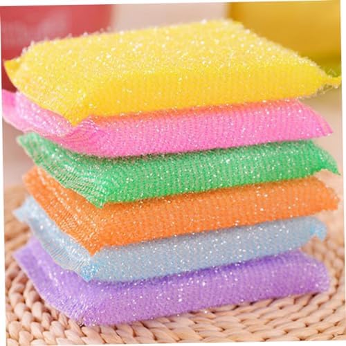 20Pcs Kitchen Dish Scrubber Sponges, Sponge Nylon Cleaning Pads | Scratch Free Design, Removes Stubborn Stains, Keeps Tableware Clean, Not Easy to Deform