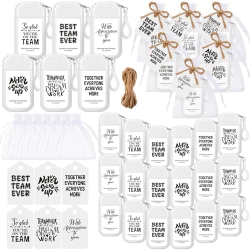 FoldTier 24 Set Housekeeping Week Gifts Bulk Hand Sanitizer Spray | Team Employee Appreciation Gifts for Teacher Coworker Staff Nurse, 1 oz Mini Mist Hand Sanitizer Spray Travel Size with Tag
