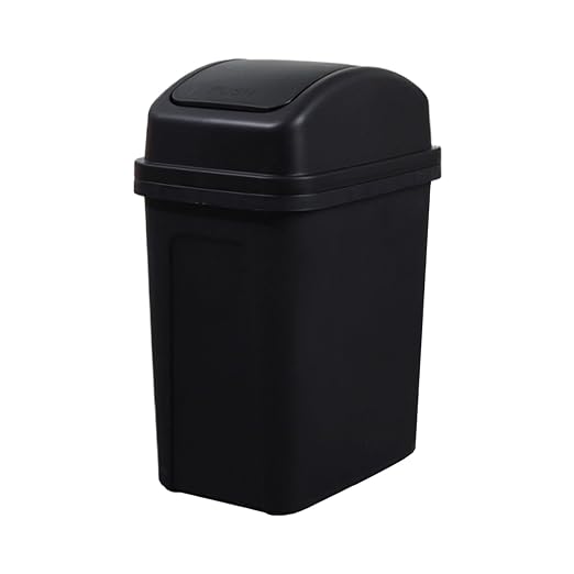 5.5 Gallon Pink Trash Can with Swing Lid, Small Slim Compact Plastic Bathroom Garbage Can,Easy to Clean,Detachable Trash Bin for Bedroom,Kitchen,Restroom,Dorm Room,Bathroom,Office