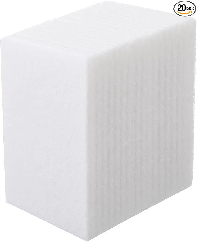 20 Pieces White Scrubbing Pad Non Scratch Scouring Pads Non Woven Scouring Sponge Multipurpose Abrasive Multi Surface Scrubber for Cleaning Polishing Home(6 x 9 Inch)