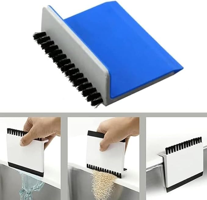 Black Kitchen Sink Squeegee Cleaner Countertop Brush Wiper Vegetable Cleaning Brush Wiper Home Kitchen Tool Accessories Fruit and Vegetable Cleaning Brushes