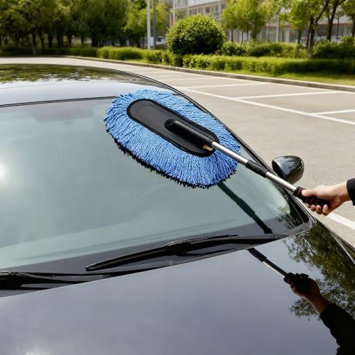 Car Duster Exterior, 30 Inch Car Duster Interior with Extendable Pole
