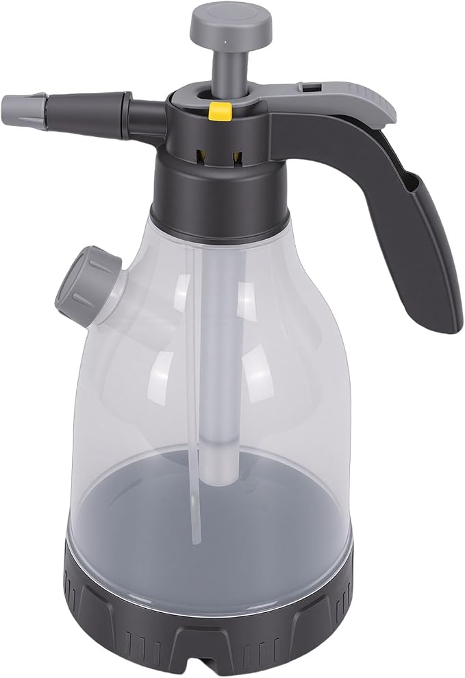 Focket Garden Spray Bottle, 3L 0.8 Gallon Hand Pressurized Sprayer with Side Liquid Filling Port and Reinforced Pressure Rod, Pump Spray Bottle 360 Rotating Adjustable Nozzle Wind Proof