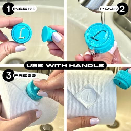 Toilet Paper Stamp Alphabet (Letter L) - Add a Unique Personal Touch to Your Bathroom Decor! Enhance Home Decor. Ideal for Housekeeping, Hotels, Rentals, Home Staging Decor