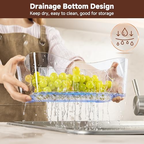 4-Pack Large Cabinet Door Organizer, 11.4" Adhesive Wall Mounted Pantry Organizers and Storage, Space Saving, Drain Bottom, No drill, Clea Storage Caddy Baskets for Kitchen, Bathroom, Under Sink