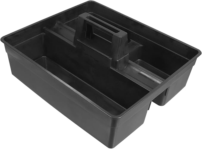 PRETYZOOM Portable Plastic Cleaning Caddy with Handle – Lightweight Storage Organizer for Cleaning Supplies Tool Tray for Housekeeping Hotel Room and Home Use