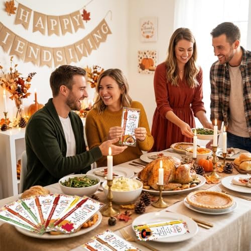 ANGOLIO Friendsgiving Party Favors Bulk, 30 Sets Fall Thanksgiving Gifts | Thank You Gift Set Include Ballpoint Pens Bookmarks Keychains, Friends Coworkers Students Party Supplies, Classroom Rewards
