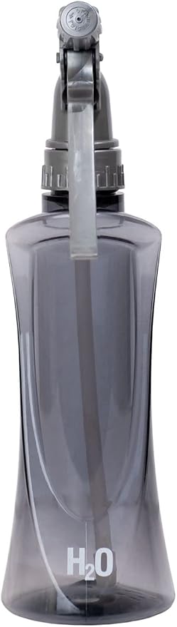 Cricket H2O Water Spray Bottle for Hair, 10 oz, Smoke Grey | Continuous Stream, Adjustable Nozzle, Durable Aluminum, Refillable