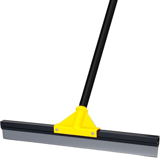 Heavy Duty Floor Squeegee with 50.8" Metal Long Handle for Concrete, Tile, Bathroom Glass & Window Cleaning - 17" Rubber Blade Removes Garage & Shower Standing Water
