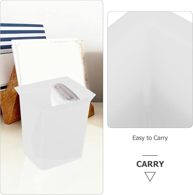 Portable Cleaning Bin Plastic Utility Basket for Organizing Tools Supplies Hotel Rooms Bathrooms Kitchens White Shower Integrated Tool Bar for Easy Carrying
