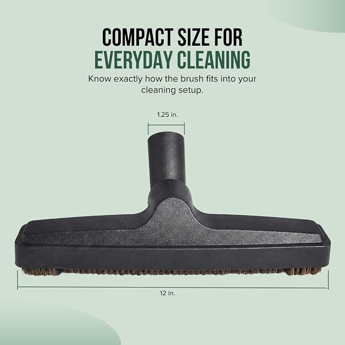 Selgo Universal 1 ¼ Inch (32mm) Black Vacuum Cleaner Floor Brush 12" Wide (12" Floor Brush), Pack of 10