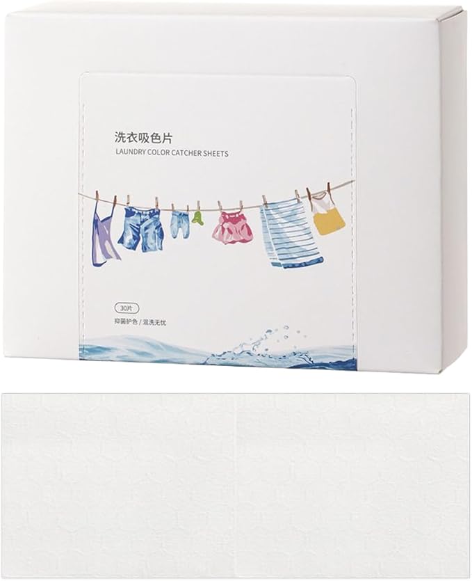 Laundry Color Absorption Sheets – Anti Dye Tablets, Washing Machine Paper | Clothes Protection Pads, Mixed Wash Accessory for Preventing Color Transfer and Fabric Care