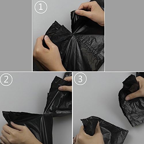 Teyyvn 8 Gallon Kitchen Drawstring Trash Bag, 220 Count Garbage Bags, Black | Tear-Free, Leakproof, 30 Liter Waste Basket Can Liners, Unscented, for Bathroom Office Kitchen