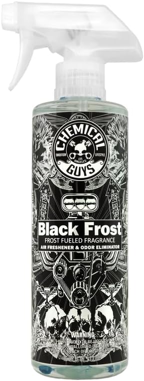 Chemical Guys, Black Frost Air Freshener & Odor Neutralizer Spray, 16 oz | Crisp, bold scent refreshes interiors while neutralizing odors, adjustable spray for cars, home or garage
