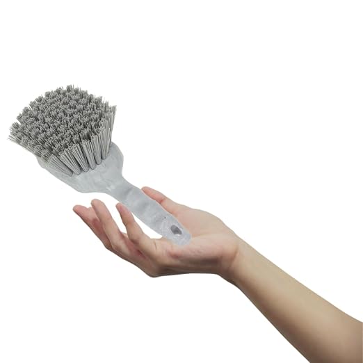 SPARTA 40541EC09 Plastic Scrub Brush, Utility Brush, Kitchen Brush with Hanging Hole for Cleaning, 8 Inches, Green, (Pack of 6)