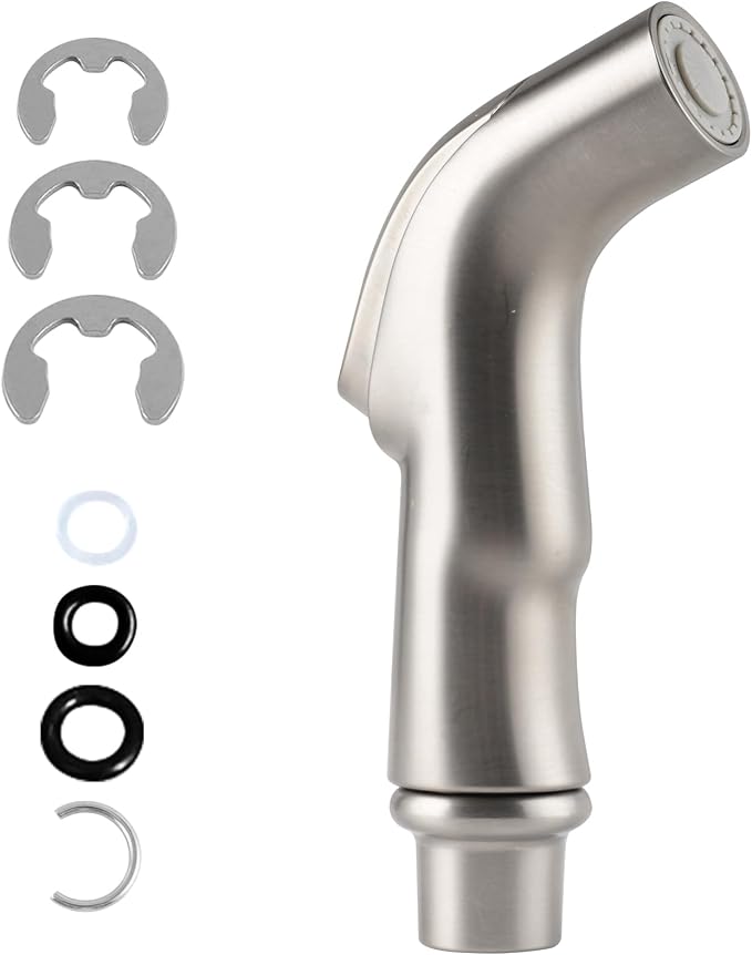 Universal Sink Sprayer Attachment for Faucet, Brushed Nickel | NSF/ANSI/CAN 372 Certified, Kitchen Side Sprayer Head Compatible with Delta, Moen, Kohler and Other OEM Brands Spray Head