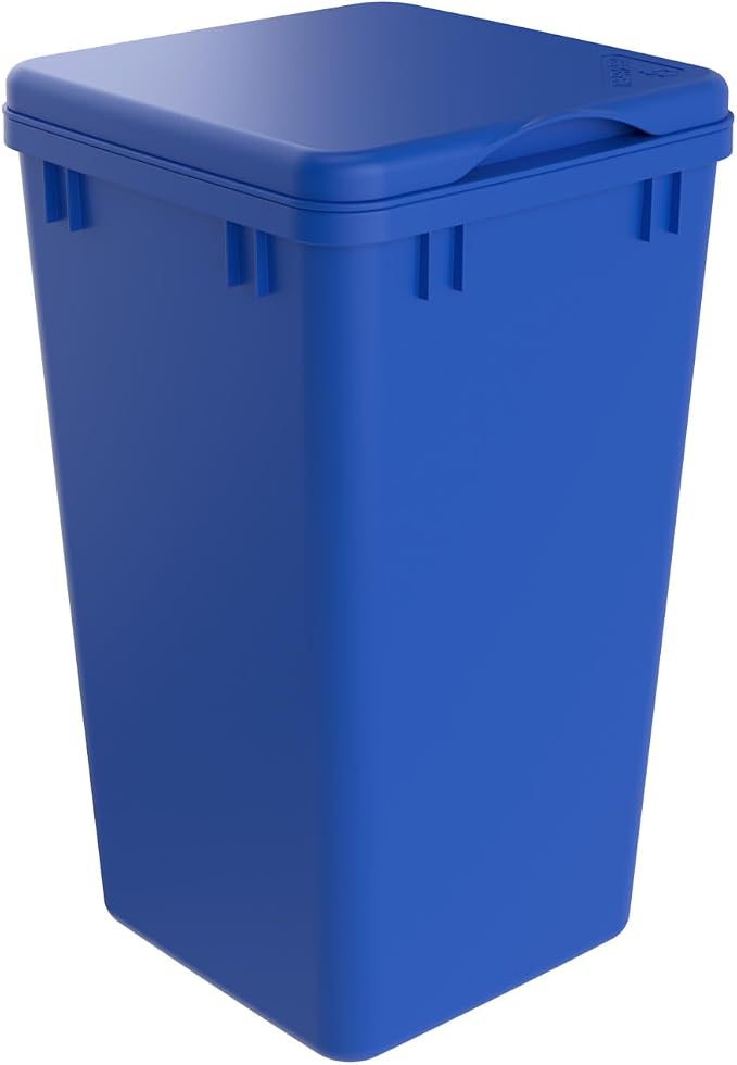 Rev-A-Shelf 27 Qt Under Sink Garbage Can Lid for Base Kitchen and Bathroom Cabinet, Replacement Plastic Trash Bin Lid Only, Blue, RV-1024-LID-22-1
