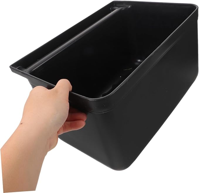 NOLITOY Large Capacity Janitorial Cart Bin for Hospitals and Restaurants Sturdy Plastic Housekeeping Cart Utility Bin Easy Cleaning and Maintenance Portable Black Replacement Bucket