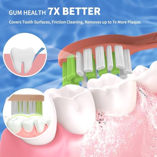 10 Pack Toothbrush Replacement Heads for Philips One Sonicare, Orange Red | Medium bristles, Aldult Tooth Brush Heads Refill