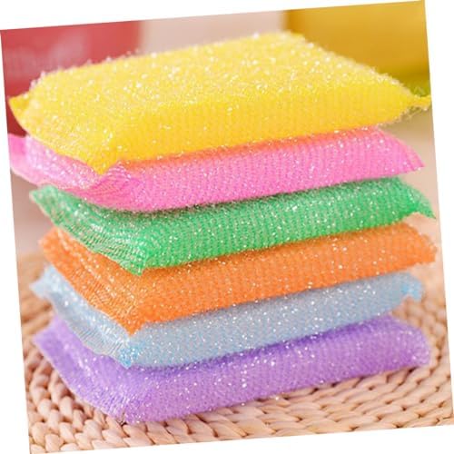 ULTECHNOVO 20pcs Non Scratch Kitchen Scouring Pads Reusable Dish Sponges for Washing Dishes Soft Nylon Scrubbers Multipurpose Cleaning Pads for Pots Pans and Hard Surfaces Random Color